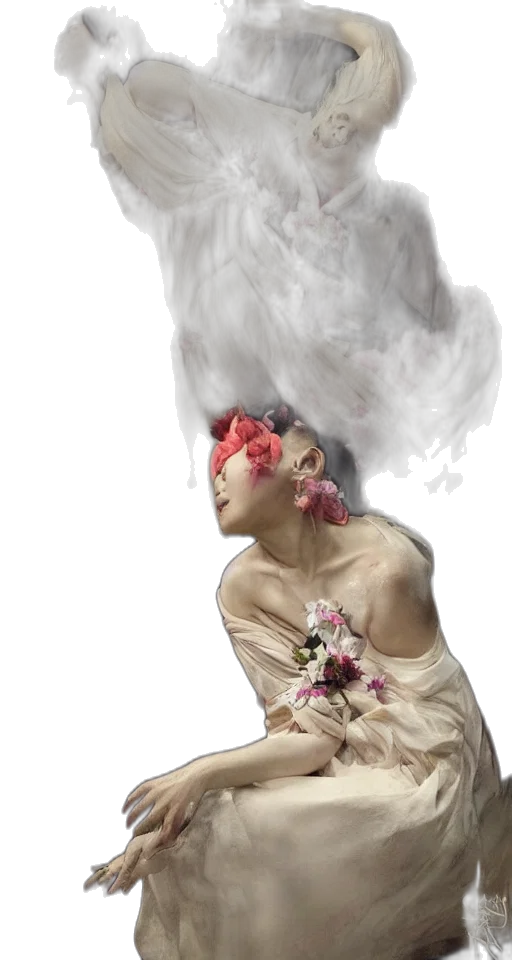 mask, dress, face, flower transparent PNG cut-out