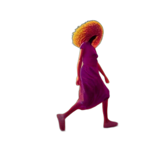 dress, hat, hair, creature transparent PNG cut-out