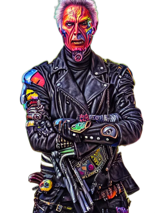 jacket, robot, mask, staff transparent PNG cut-out