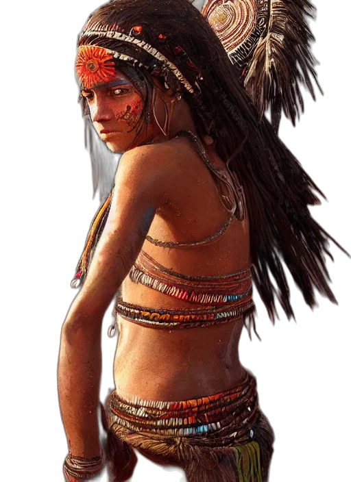 jewelry, staff, weapon, face transparent PNG cut-out