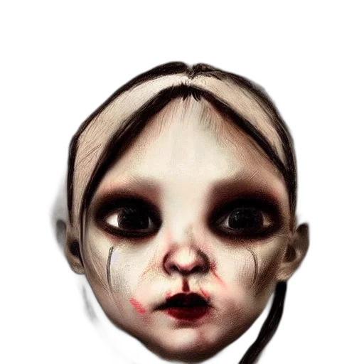 face, mask, creature, concept art transparent PNG cut-out