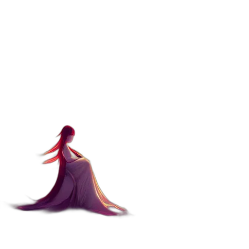 dress, creature, hair, sword transparent PNG cut-out