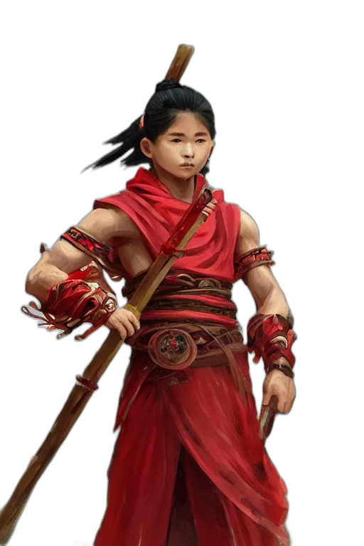 staff, sword, weapon, fantasy art, concept art, photorealistic, 3d render, red transparent PNG cut-out