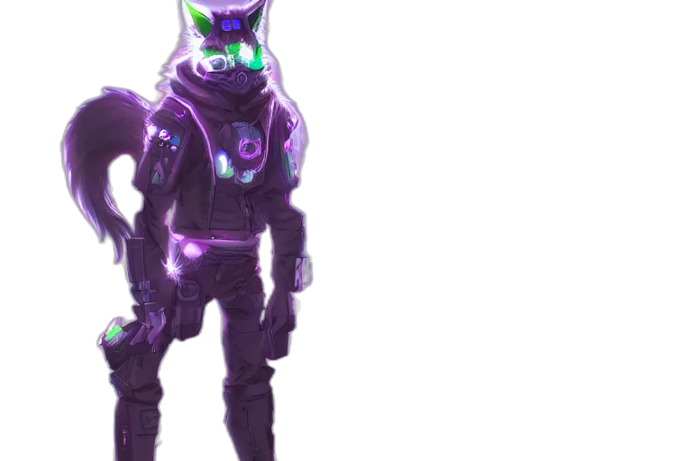 robot, mask, jacket, staff transparent PNG cut-out