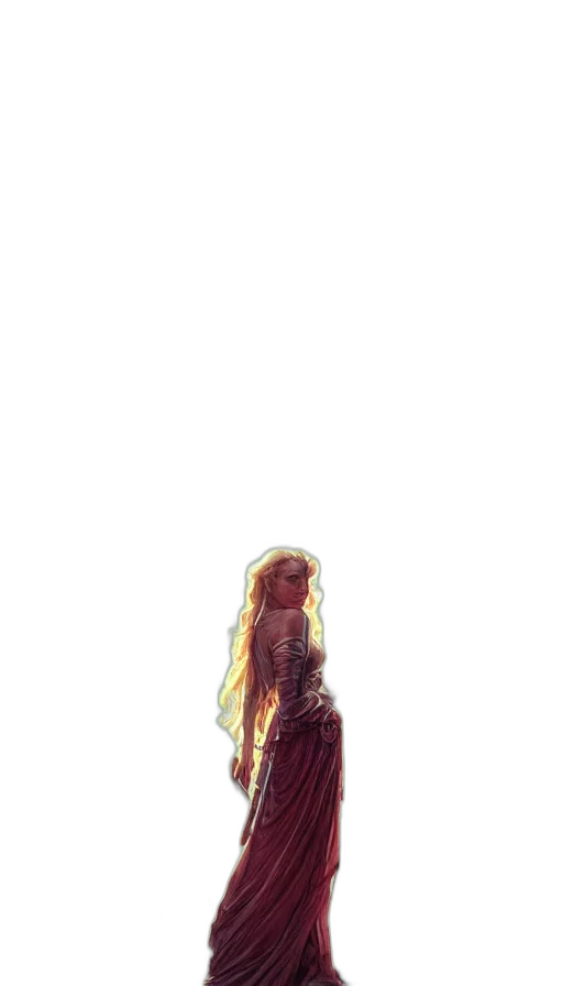 dress, creature, staff, sword transparent PNG cut-out