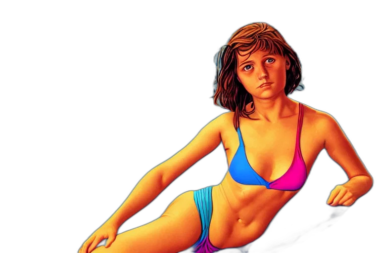jewelry, photorealistic, vaporwave, 3d render, concept art, neon lights, beach, underwater transparent PNG cut-out