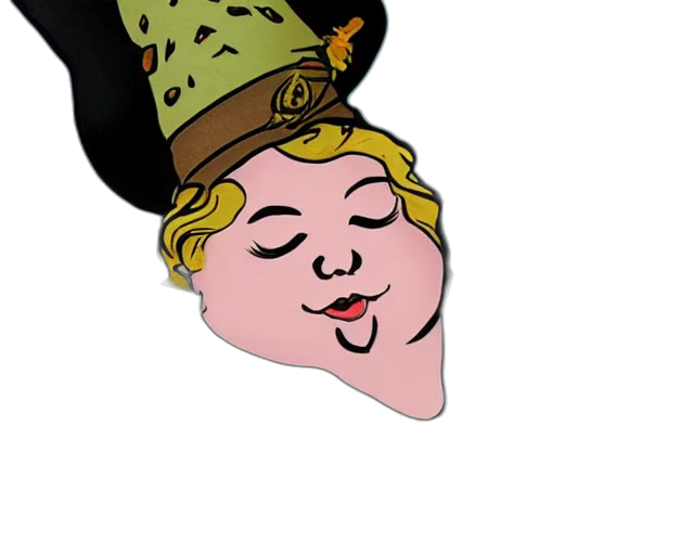 hat, crown, staff, face transparent PNG cut-out