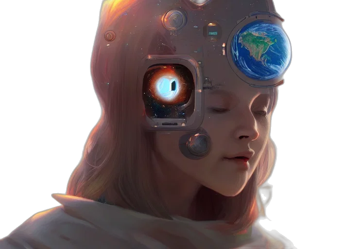 robot, face, mask, creature, concept art, cyberpunk, fantasy art, comic book art transparent PNG cut-out