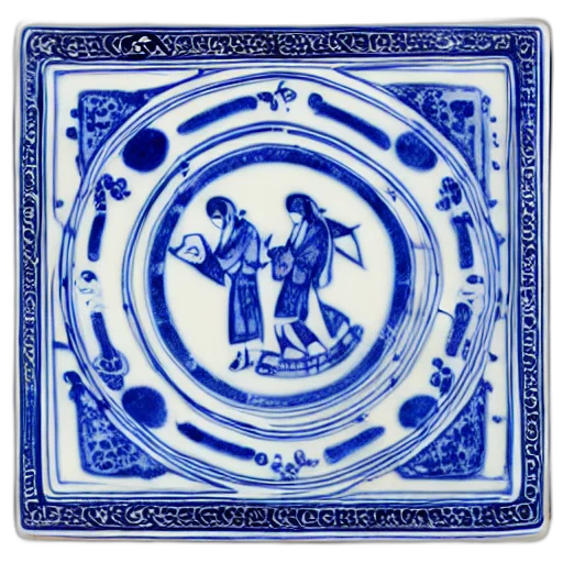 staff, blue, white, porcelain transparent PNG cut-out