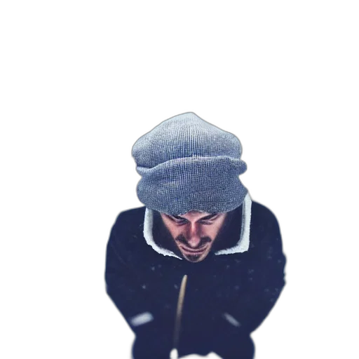 hat, jacket, face, mask transparent PNG cut-out
