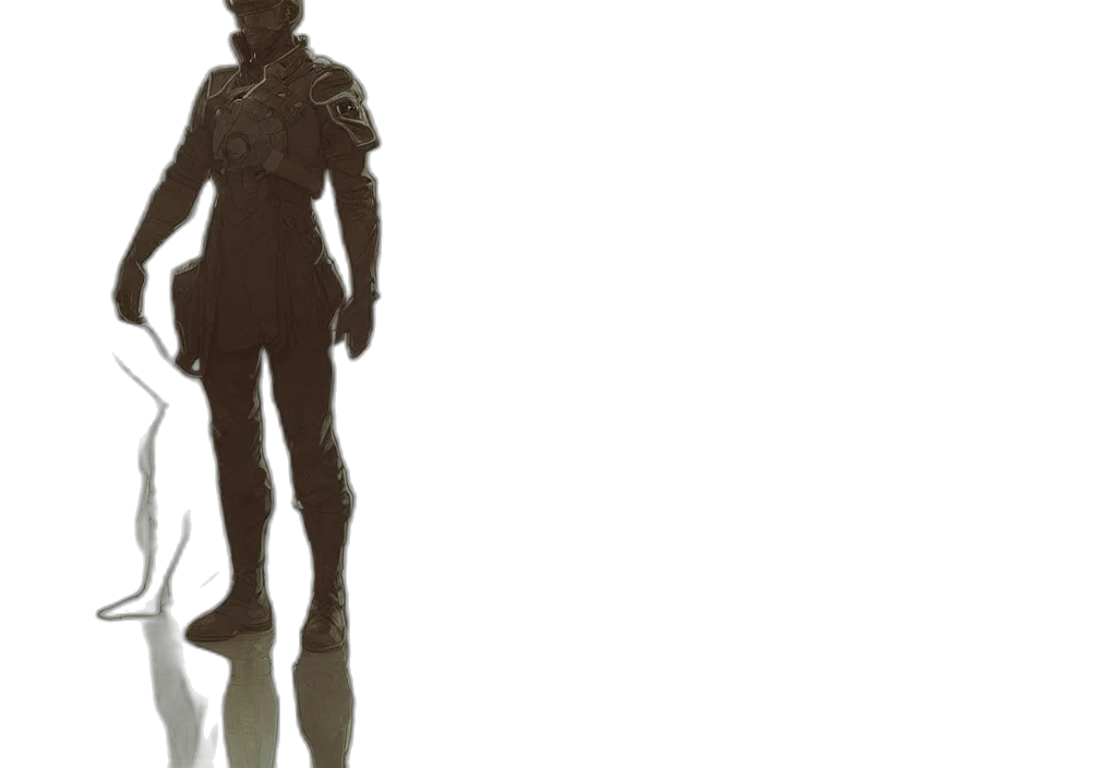 robot, creature, sword, staff, concept art, comic book art, pixel art, 3d render transparent PNG cut-out