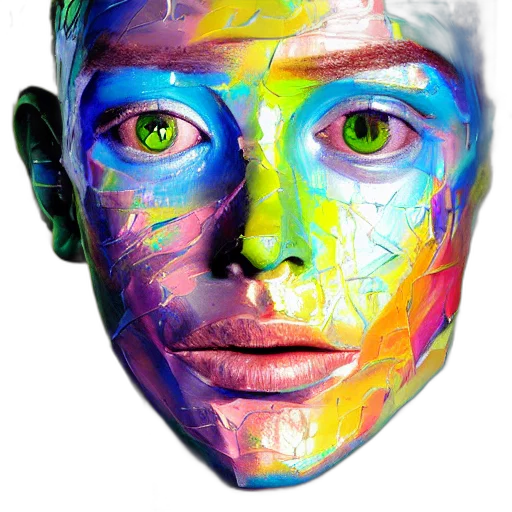 face, mask, robot, photorealistic transparent PNG cut-out