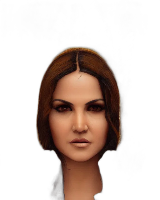 face, staff, hair, photorealistic transparent PNG cut-out