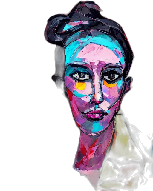 face, mask, watercolor, photorealistic transparent PNG cut-out