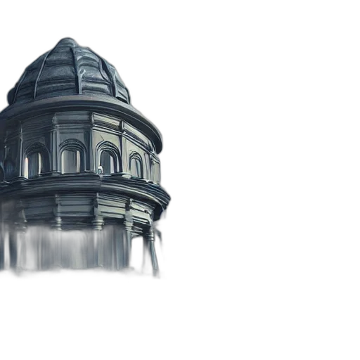 building, crown, hat, concept art, photorealistic, 3d render, watercolor, super transparent PNG cut-out