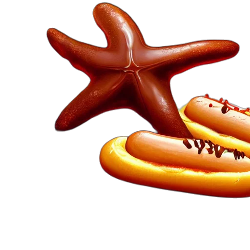 food, weapon, animal, staff, 3d render, photorealistic, concept art, chocolate transparent PNG cut-out