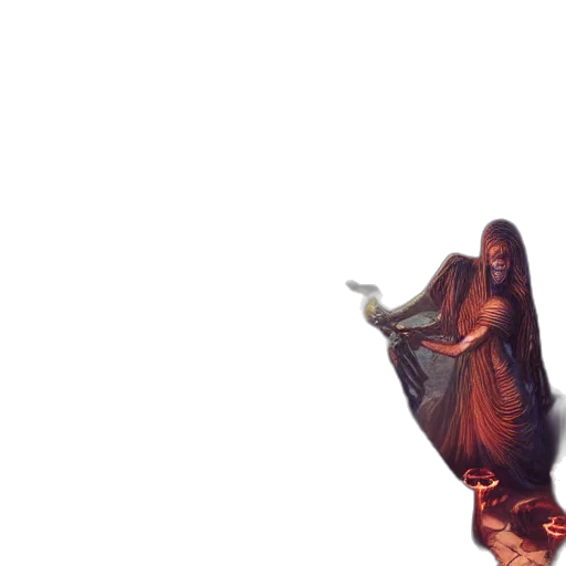 hair, creature, dress, sword, concept art, 3d render, pixel art, fantasy art transparent PNG cut-out