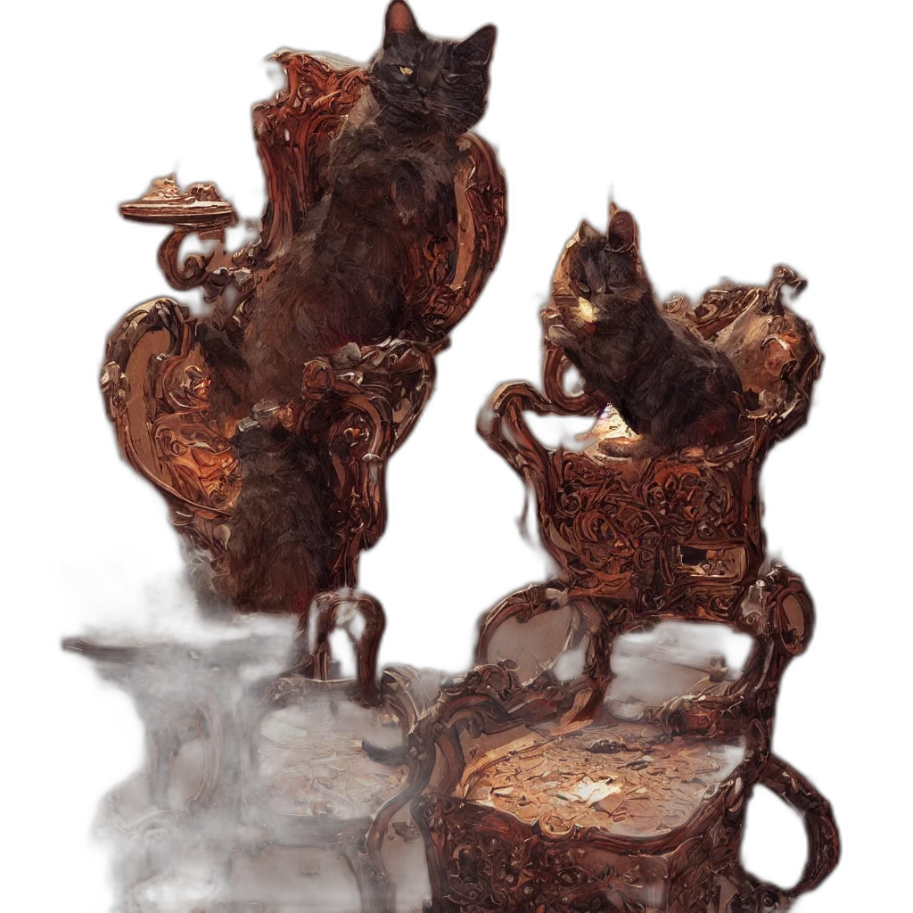furniture, concept art, 3d render, fantasy art transparent PNG cut-out