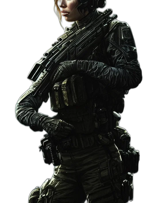 weapon, jacket, staff, face transparent PNG cut-out