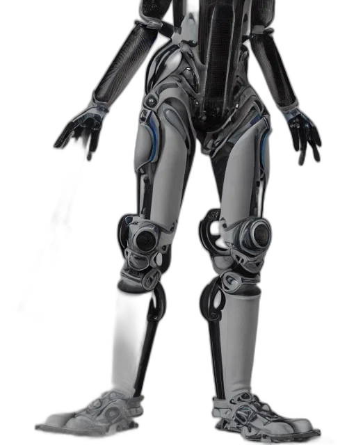 robot, 3d render, concept art, cyberpunk transparent PNG cut-out