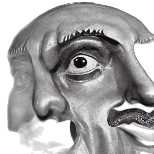 mask, face, crown, photorealistic, 3d render, concept art, pencil sketch, closeup transparent PNG cut-out