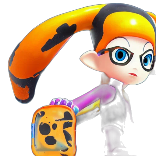 staff, weapon, robot, animal, 3d render, concept art, cartoon, monochrome transparent PNG cut-out
