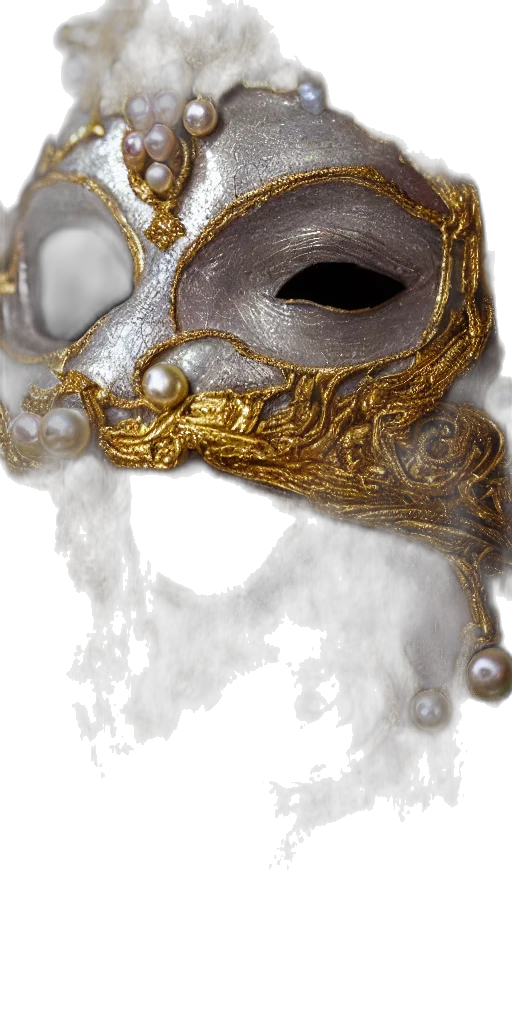 mask, crown, jewelry, face, fantasy art, concept art, photorealistic, 3d render transparent PNG cut-out