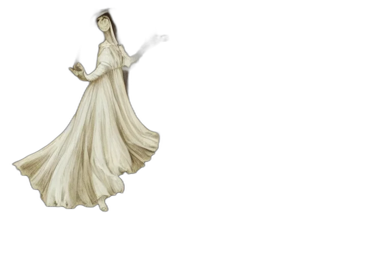 dress, staff, concept art, fantasy art transparent PNG cut-out
