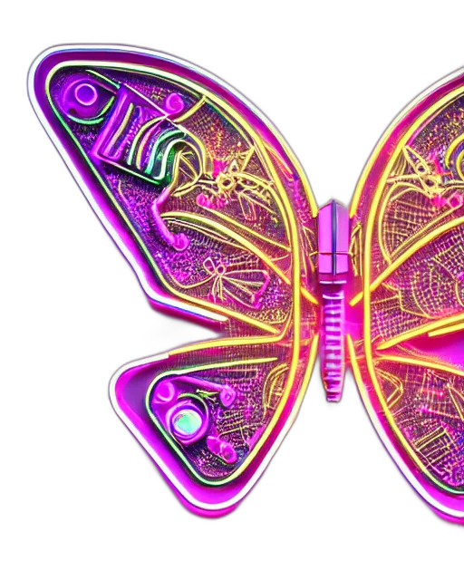 neon, futuristic, light, shaped transparent PNG cut-out