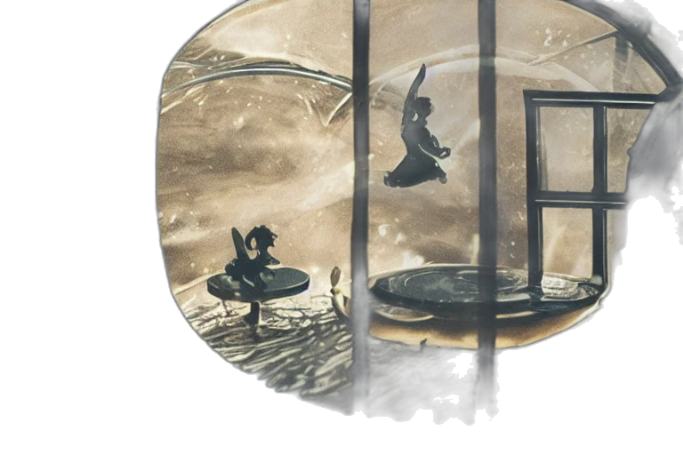 umbrella, concept art, fantasy art, underwater transparent PNG cut-out