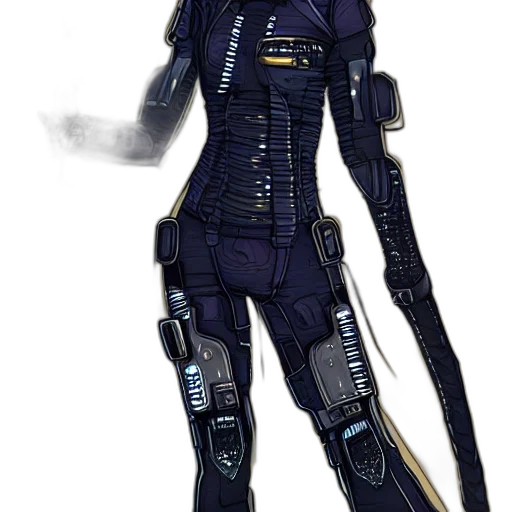 robot, staff, weapon, cyberpunk, concept art, comic book art, 3d render, outer space transparent PNG cut-out