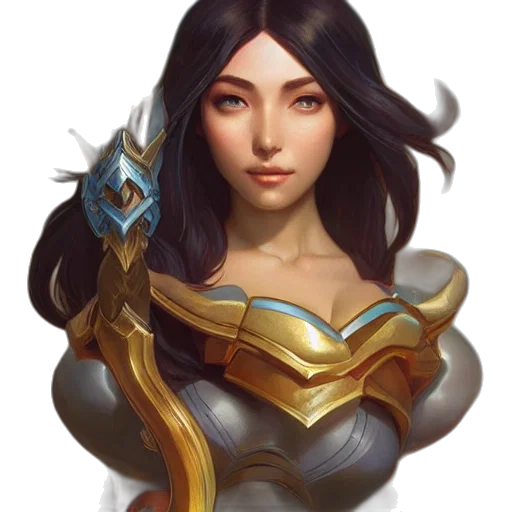 face, jewelry, crown, weapon, fantasy art, concept art, photorealistic, comic book art transparent PNG cut-out