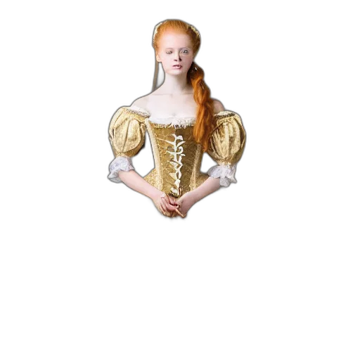 dress, jewelry, crown, staff transparent PNG cut-out