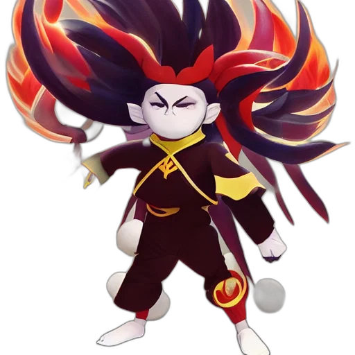 hair, staff, mask, creature transparent PNG cut-out