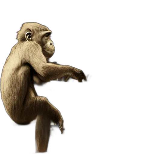 animal, staff, creature, concept art, photorealistic, 3d render, photograph, monkey transparent PNG cut-out
