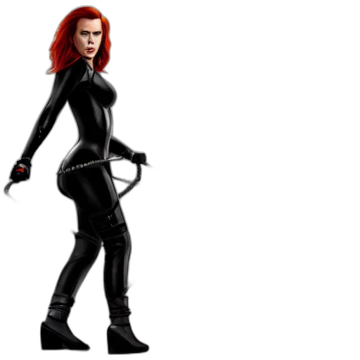 concept art, comic book art, 3d render, pixel art, outer space, scarlett, johansson, black transparent PNG cut-out