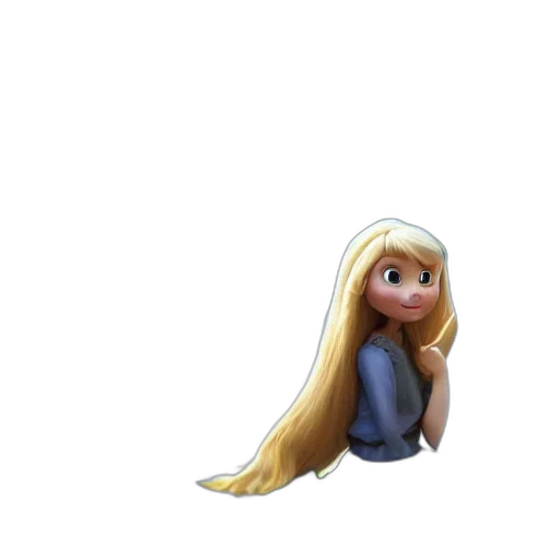 hair, dress, staff, creature transparent PNG cut-out