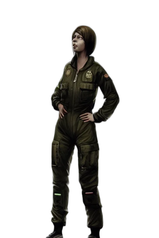 jacket, staff, concept art, 3d render transparent PNG cut-out