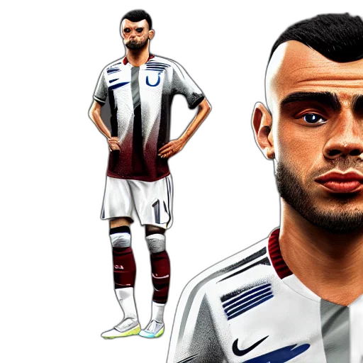 photorealistic, cartoon, concept art, fantasy art, portrait, pepe, style, fifa transparent PNG cut-out
