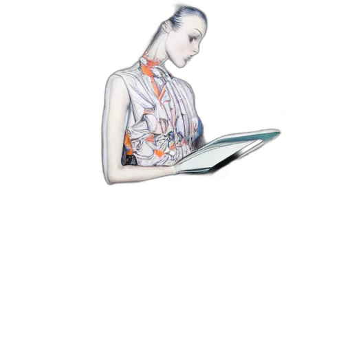 robot, staff, jewelry, dress transparent PNG cut-out