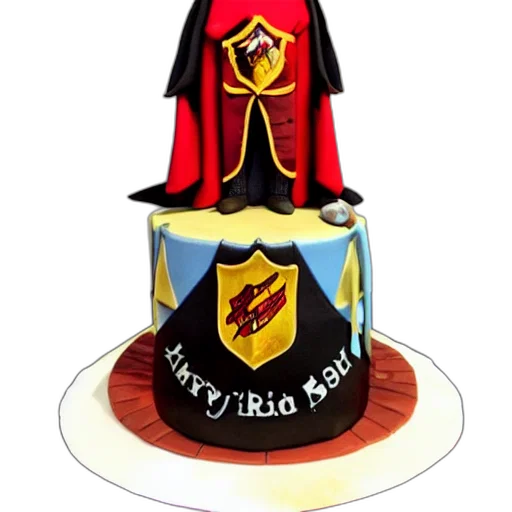 3d render, harry, potter, cake transparent PNG cut-out