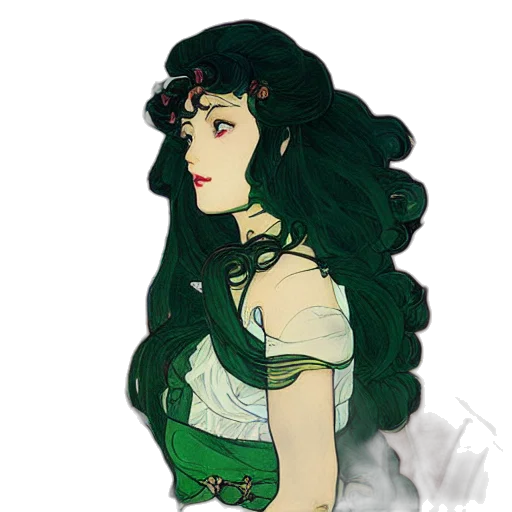 dress, hair, crown, pixel art transparent PNG cut-out