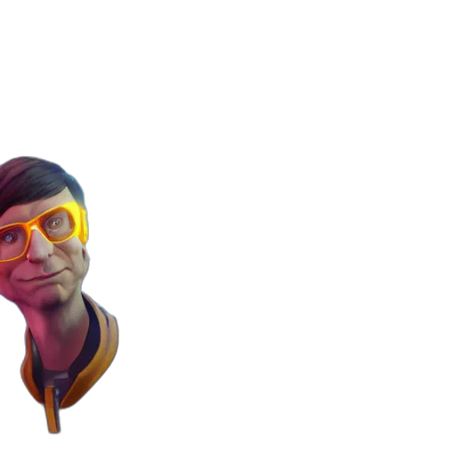 staff, face, mask, jacket, concept art, 3d render, pixel art, cartoon transparent PNG cut-out
