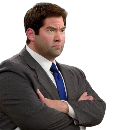 jacket, staff, face, fat transparent PNG cut-out