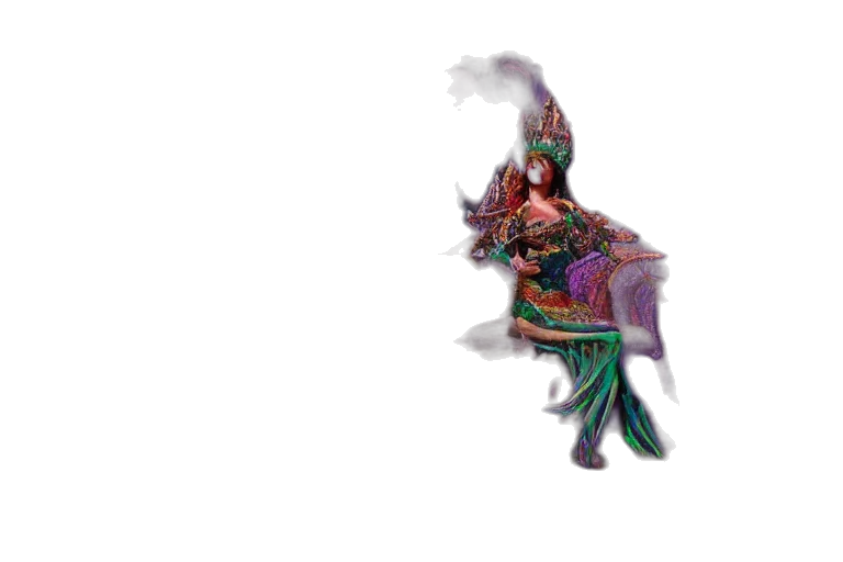 dragon, staff, jewelry, mask transparent PNG cut-out