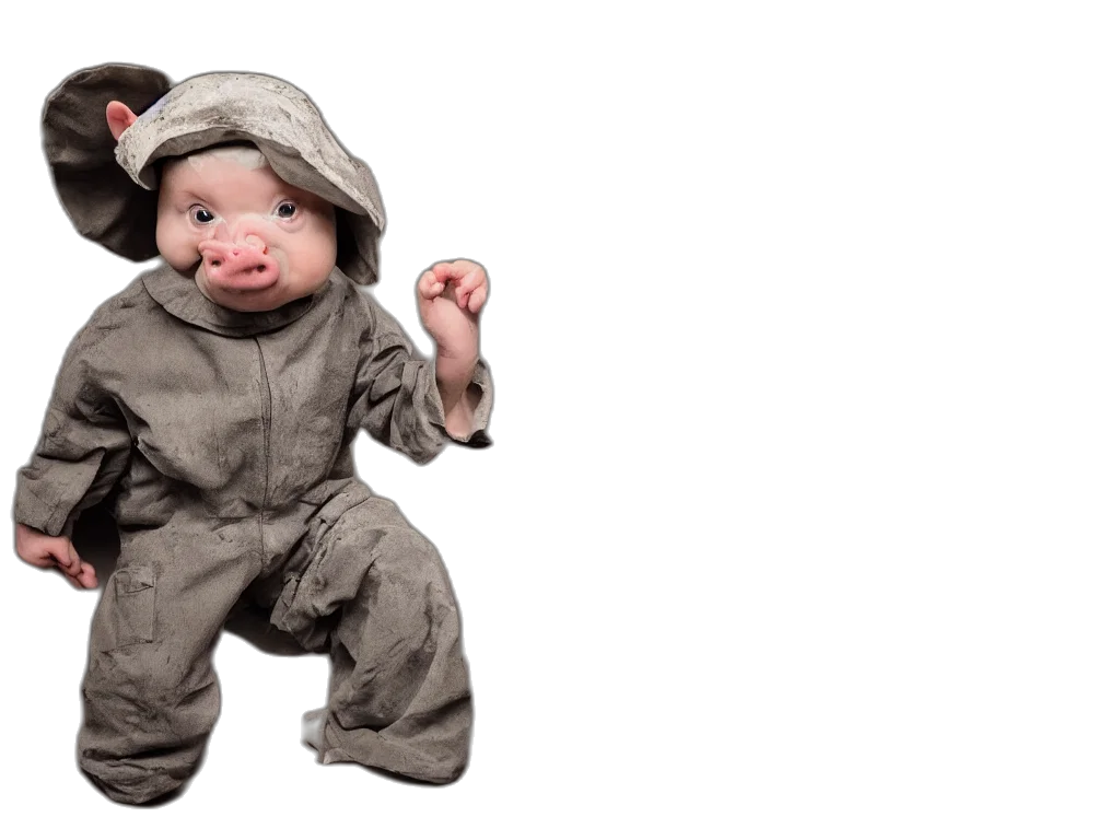 creature, 3d render, photorealistic, baby transparent PNG cut-out