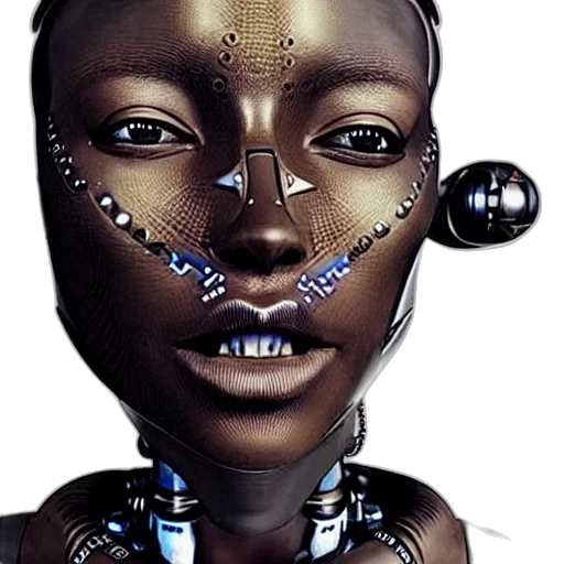 robot, jewelry, face, mask transparent PNG cut-out