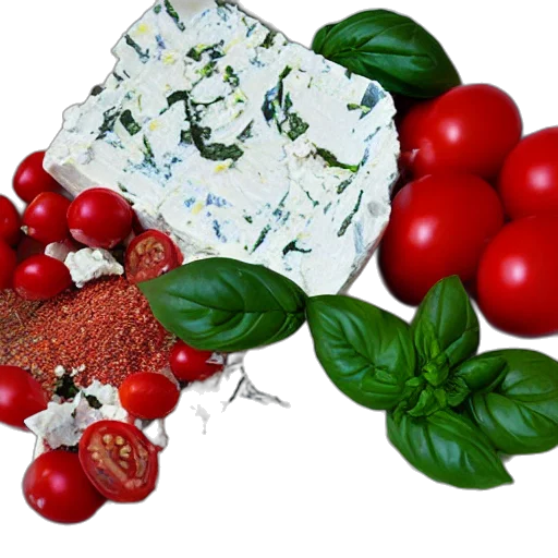 food, photorealistic, feta, cheese transparent PNG cut-out