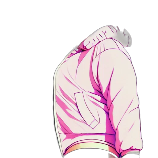 jacket, staff, hair, creature transparent PNG cut-out