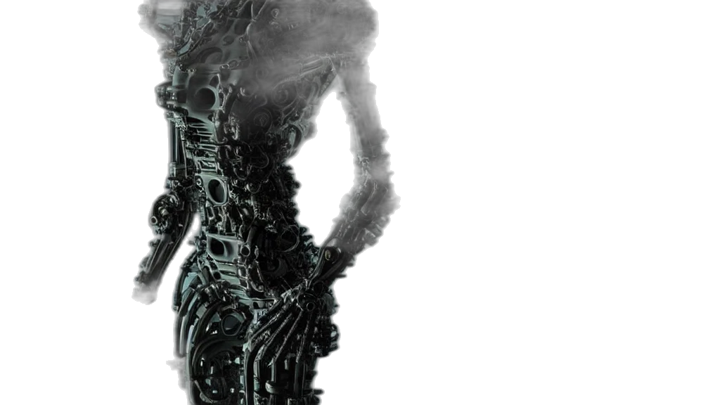 dress, robot, hair, mask transparent PNG cut-out